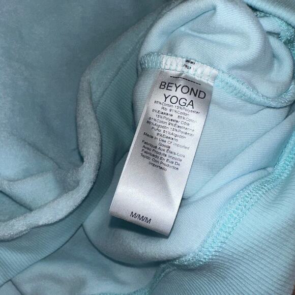 Beyond Yoga Tropez Pullover Tropical Waters Blue Terry Cloth Medium Sea Foam - Picture 5 of 7